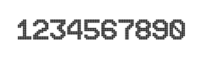 9×12数字点阵字体 ddN912AA1460