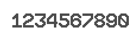 9×12数字点阵字体 ddN912AA1462
