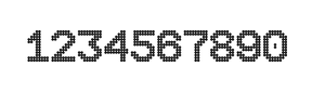 9×12数字点阵字体 ddN912AA1473