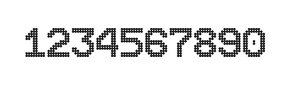 9×12数字点阵字体 ddN912AA1476