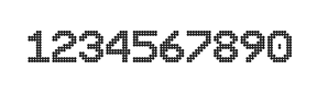 9×12数字点阵字体 ddN912AA1483