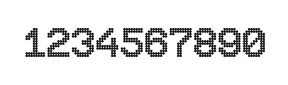 9×12数字点阵字体 ddN912AA1500