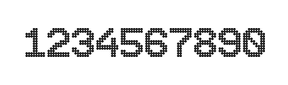 9×12数字点阵字体 ddN912AA1509