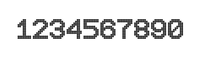9×12数字点阵字体 ddN912AA1510