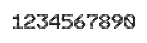 9×12数字点阵字体 ddN912AA1518