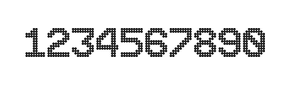 9×12数字点阵字体 ddN912AA1529