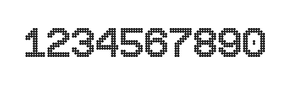 9×12数字点阵字体 ddN912AA1530