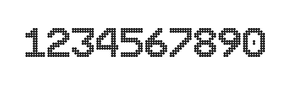 9×12数字点阵字体 ddN912AA1532