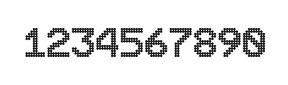 9×12数字点阵字体 ddN912AA1543