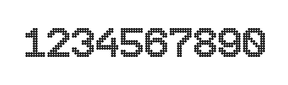 9×12数字点阵字体 ddN912AA1544