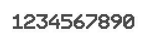 9×12数字点阵字体 ddN912AA1556