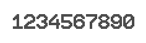 9×12数字点阵字体 ddN912AA1602