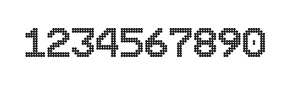 9×12数字点阵字体 ddN912AA1612