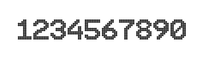 9×12数字点阵字体 ddN912AA1614