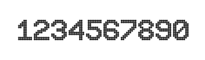 9×12数字点阵字体 ddN912AA1620