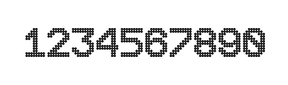 9×12数字点阵字体 ddN912AA1626