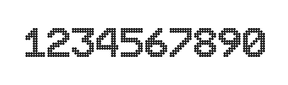 9×12数字点阵字体 ddN912AA1639