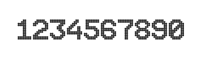 9×12数字点阵字体 ddN912AA1640