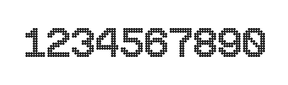 9×12数字点阵字体 ddN912AA1646