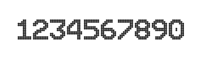 9×12数字点阵字体 ddN912AA1649