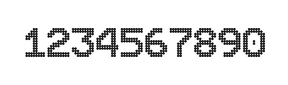 9×12数字点阵字体 ddN912AA1650