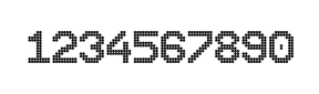 9×12数字点阵字体 ddN912AA1652