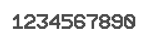 9×12数字点阵字体 ddN912AA1653