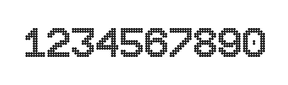 9×12数字点阵字体 ddN912AA1656