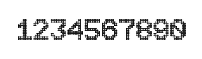 9×12数字点阵字体 ddN912AA1657