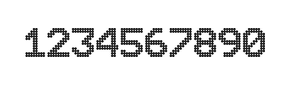 9×12数字点阵字体 ddN912AA1661