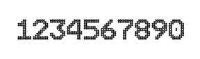 9×12数字点阵字体 ddN912AA1668