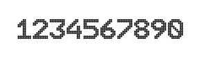 9×12数字点阵字体 ddN912AA1682