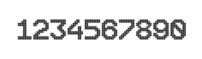 9×12数字点阵字体 ddN912AA1683