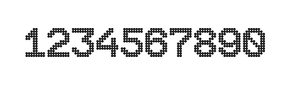 9×12数字点阵字体 ddN912AA1691
