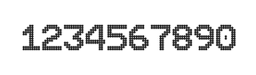 9×12数字点阵字体 ddN912AA1698