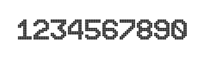 9×12数字点阵字体 ddN912AA1700