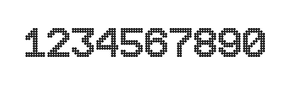9×12数字点阵字体 ddN912AA1707