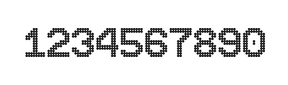 9×12数字点阵字体 ddN912AA1715