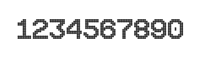 9×12数字点阵字体 ddN912AA1733