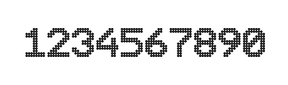 9×12数字点阵字体 ddN912AA1735