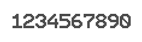 9×12数字点阵字体 ddN912AA1736