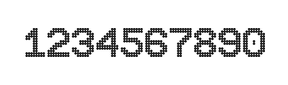 9×12数字点阵字体 ddN912AA1747