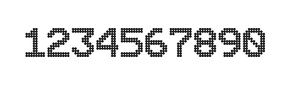 9×12数字点阵字体 ddN912AA1751