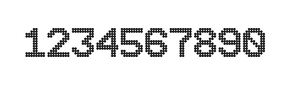 9×12数字点阵字体 ddN912AA1760
