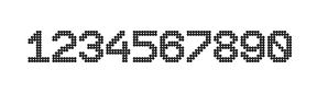 9×12数字点阵字体 ddN912AA1763