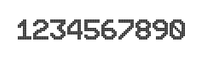 9×12数字点阵字体 ddN912AA1765