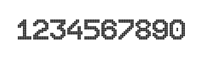 9×12数字点阵字体 ddN912AA1767