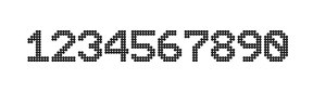 9×12数字点阵字体 ddN912AA1804