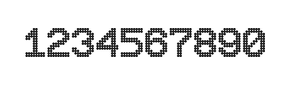 9×12数字点阵字体 ddN912AA1812