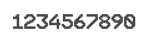 9×12数字点阵字体 ddN912AA1813